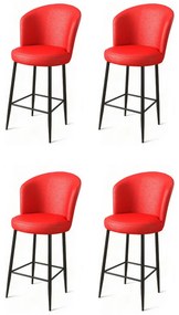 Set de scaune de bar Uras Red, 4 buc., 4 buc