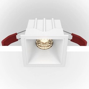 Spot LED incastrabil design tehnic Alpha alb, 6,5x6,5cm, 4000K
