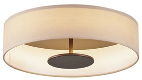 Plafonieră modernă albă cu interior bronz incl. LED cu 3 trepte de intensitate luminoasă - Bredow