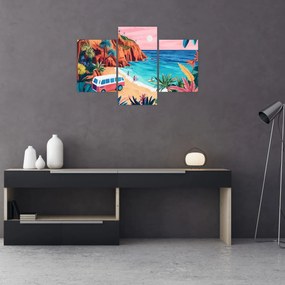 Tablou - Rulotă la ocean (90x60 cm)