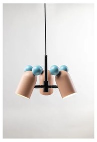 Lustră pentru copii albastru-deschis/roz cu abajur din metal ø 30 cm Mouse II – GTV