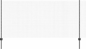 vidaXL Gard cu Stâlp Gri 1,2 x 10 m Oțel și PVC