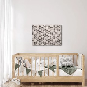 Tablou - Hexagoane design beton (70x50 cm)