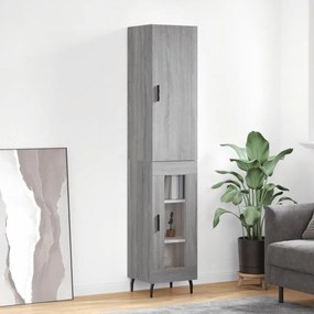 vidaXL Dulap înalt, gri sonoma, 34,5x34x180 cm, lemn prelucrat