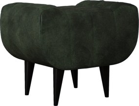 Taburet Tapitat Atlas, Verde Inchis, 60 x 40 x 47 cm