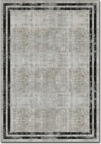 Covor, 160x230 cm, forma dreptunghiulara, poliester, bej/negru, ASR CR