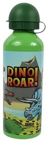 Sticla metalica pentru copii DINO ROAR 500 ml verde