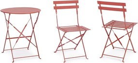 Set de dining pentru grădină teracotă din oțel pentru 2 persoane Austin – Bizzotto