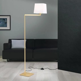 Lampadar/Lampa de podea pivotanta CARLTON alama/alb
