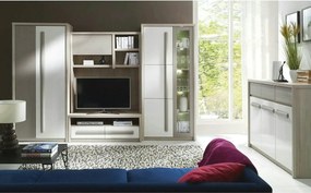 Mobila living clasic modern ROMA+comoda ROMA 12, stejar ferrara/alb, P