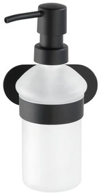 Dozator săpun cu suport de perete din oțel inoxidabil Wenko Orea Trubo-Loc®, negru mat