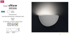 Aplica de perete ambientala alba, SNOW 63285