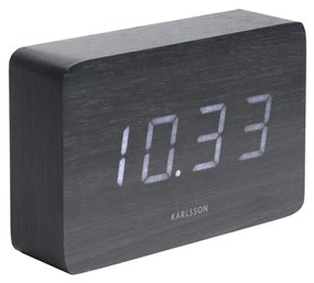 Ceas alarmă cu aspect de lemn Karlsson Square, 15 x 10 cm