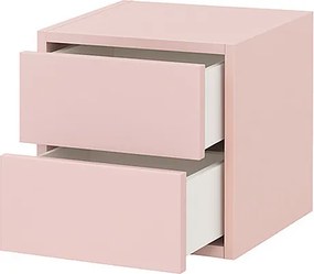 Boxie 2 sertare dulap de perete 40x40x37 cm roz