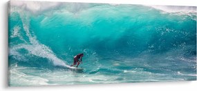 Tablou - Surfer în valuri (120x50 cm)