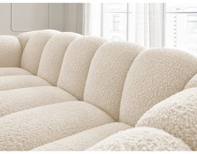 Canapea bej cu tapițerie din țesătură bouclé 232 cm Hippolyte – Bobochic Paris