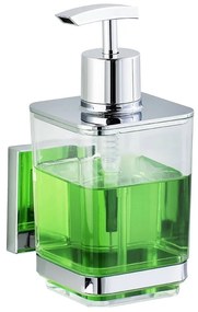 Dispenser sapun lichid cu suport QUADRO, Transparent 340 ml, WENKO