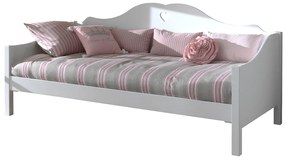 Set AMORI în alb format dintr-un Pat copii cabină (90 x 200 cm) și un sertar de Pat copii.