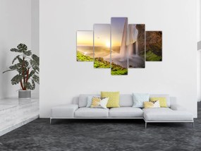 Tablou - Seljalandsfoss din spatele peșterii (150x105 cm)