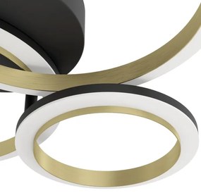 Plafonieră LED dimabilă Eglo 901224 CALLIERA LED/20W/230V negru/auriu