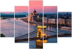 Tablou - Panorama orașului Budapesta, Ungaria (150x105 cm)