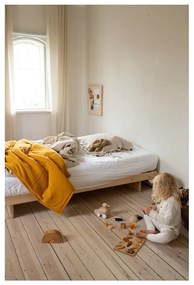 Pat matrimonial în culoare naturală din lemn masiv de pin 180x200 cm Kanso – Karup Design