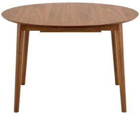 Masă de dining rotundă extensibilă cu aspect de lemn de nuc cu blat suplimentar ø 115 cm Montreux – Actona