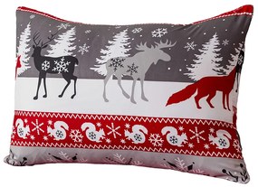 Husa de perna decorativa SNOWY FOREST 50x70 cm, gri