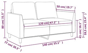 Canapea cu 2 locuri, rosu vin, 120 cm, material textil Bordo, 140 x 77 x 80 cm