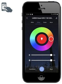 Set de 3 becuri LED inteligente E27 RGBW G95 11W 1050lm 2200-4000K