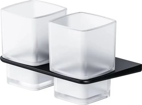 Suport periute de dinti dublu AM.PM Inspire 2.0 negru-sticla mata