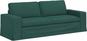 vidaXL Canapea Verde închis 222 x 80 x 82 cm țesătură