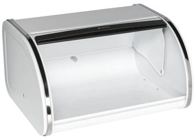 Cutie pentru paine Brabantia Roll Top 1003254, 11 l, 31.6x26.5 cm, Structura speciala, Alb/Inox