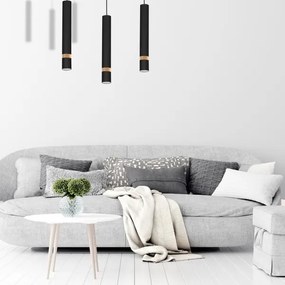 Lustră pe cablu JOKER BLACK WOOD 3xGU10/8W/230V