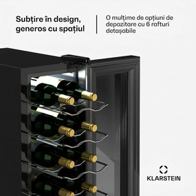 Klarstein Shiraz 14 Slim Uno frigider de vinuri 14 sticle 5 - 18 °C Touch-Control