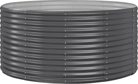 vidaXL Jardinieră, antracit, 140x140x68 cm, oțel galvanizat