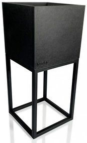 Ghiveci metalic negru minimalist 22X22X50 cm