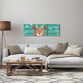 Tablou - Cerbul mic (cu ceas) (90x30 cm)