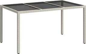 vidaXL Masă de Grădină Alb 150 x 90 x 75 cm poliratan