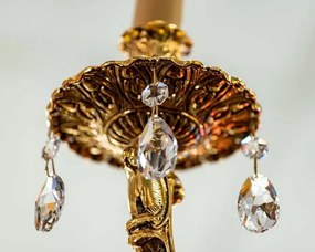 Candelabru LUX realizat manual cu cristale Scholer Edgard, 90cm