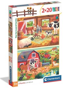 Farm Family Puzzle Clementoni 2x20 piese
