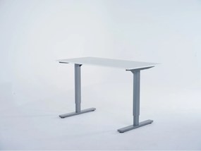 Birou reglabil manual, control cu manivelă, 80 kg - Standard - 1600x800x18 - Gri - Gri