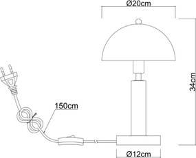 Globo 24868W - Lampă de masă JANIE 1xE14/40W/230V albă