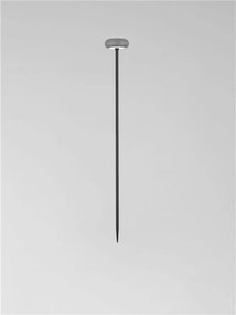 Corp iluminat exterior decorativ cu tarus CAMI H-80cm, ciment negru