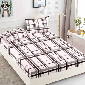 Lenjerie de pat 3 cu elastic 100% bumbac - a709 de la Onesleep
