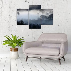 Tablou cu ceță deasupra pădurii (90x60 cm)