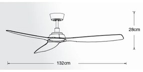 Ventilator de tavan Lucci Air 210651 MOTO negru + telecomandă