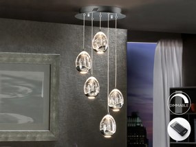 Lustra LED dimabila cu telecomanda ROCIO 5L, crom SV-783517D