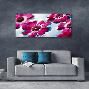 Tablou pe panza canvas Flori Floral Roșu Albastru