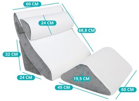 Set de sprijin ortopedic pentru spate, gat si picioare, 4 piese